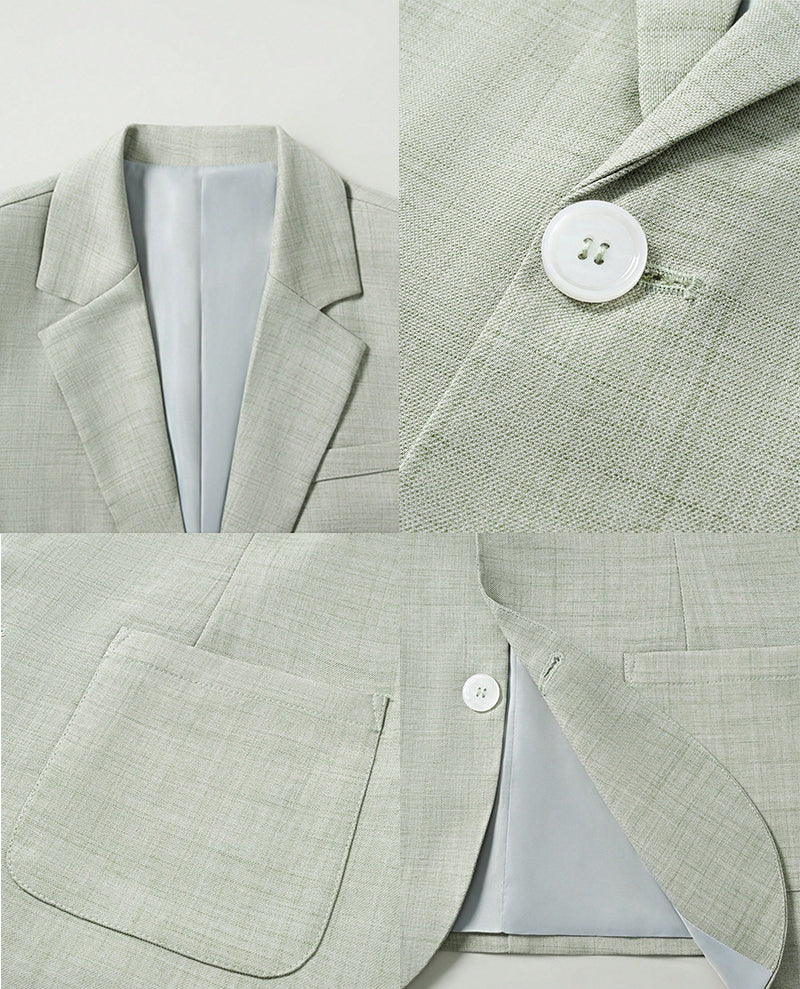 S-3XL Solid Color Suit Pants Set-Business Dinner Wedding