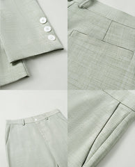 S-3XL Solid Color Suit Pants Set-Business Dinner Wedding