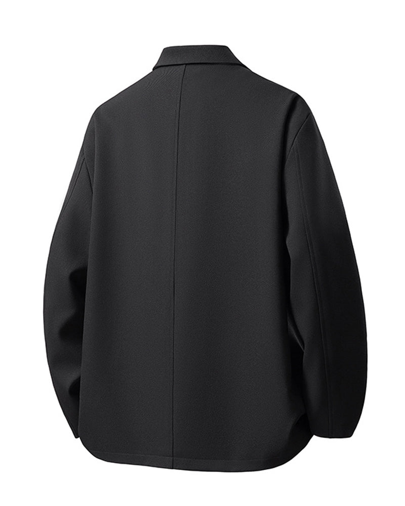 M-5XL Men's Casual Suit Jacket Wide Leg Pants Two-Piece Set-Excluding Inner T-Shirt