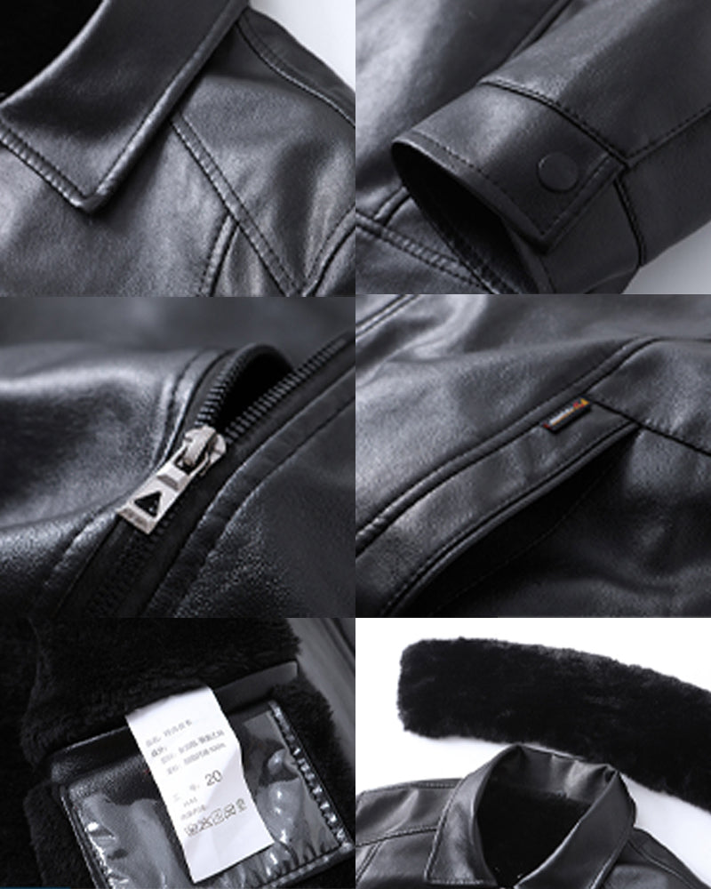 Big & Tall Men's Warm Padded Lapel Fur Collar Detachable Jacket Coat M-3XL