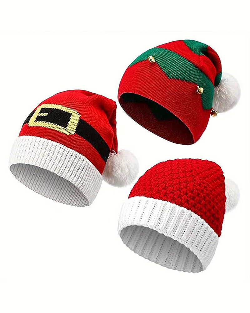 Autumn And Winter Bell Knitted Wool Christmas Hat Gift