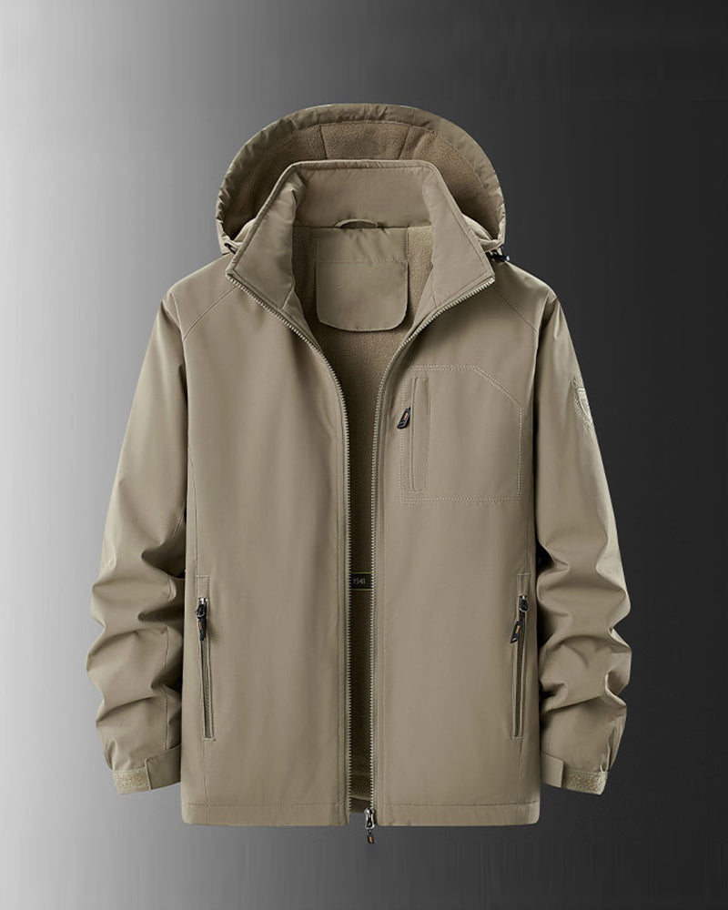 Big & Tall Men's Outdoor Windproof Waterproof Padded Charge Frock Cotton-padded Jacket Coat M-6XL