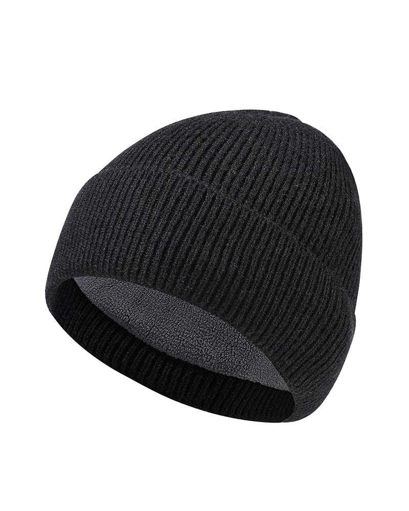 Simple All-match Thickened Knitted Wool Hat