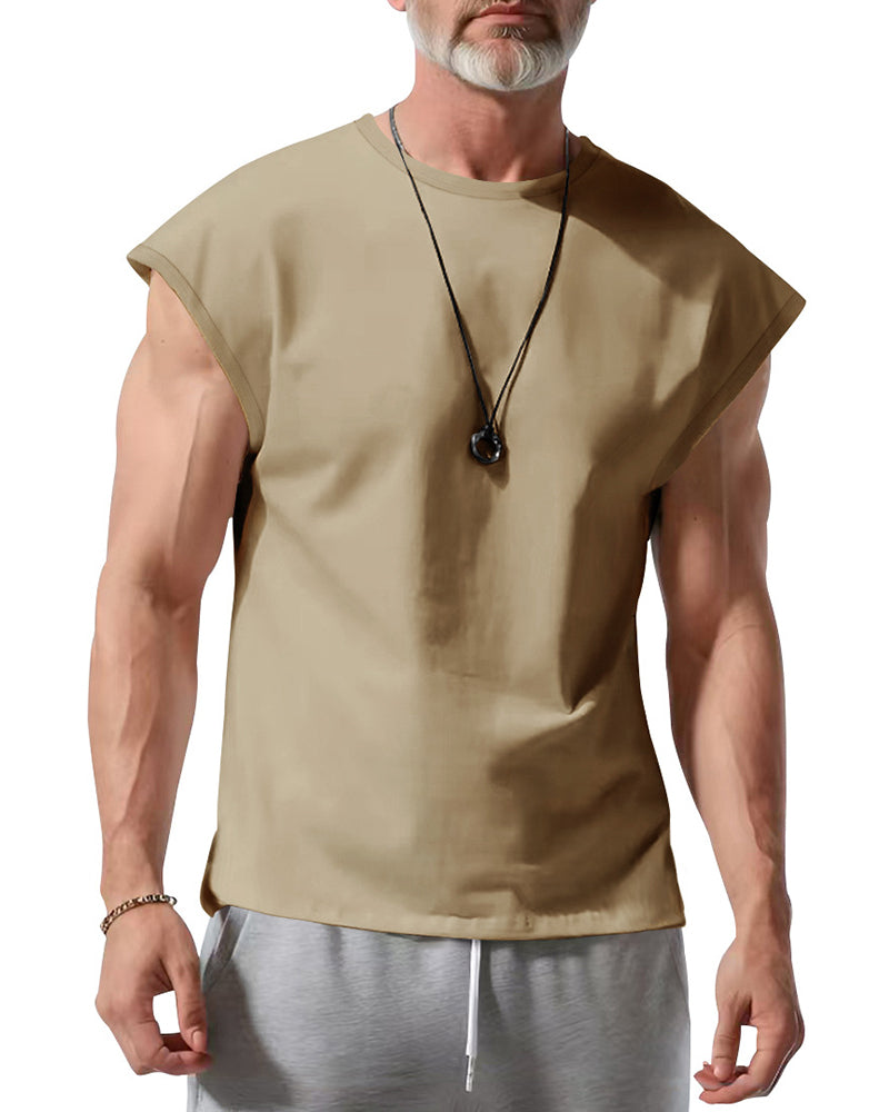 S-3XL American-style Summer Vest, Solid-color, Thin Tank Top T-shirt