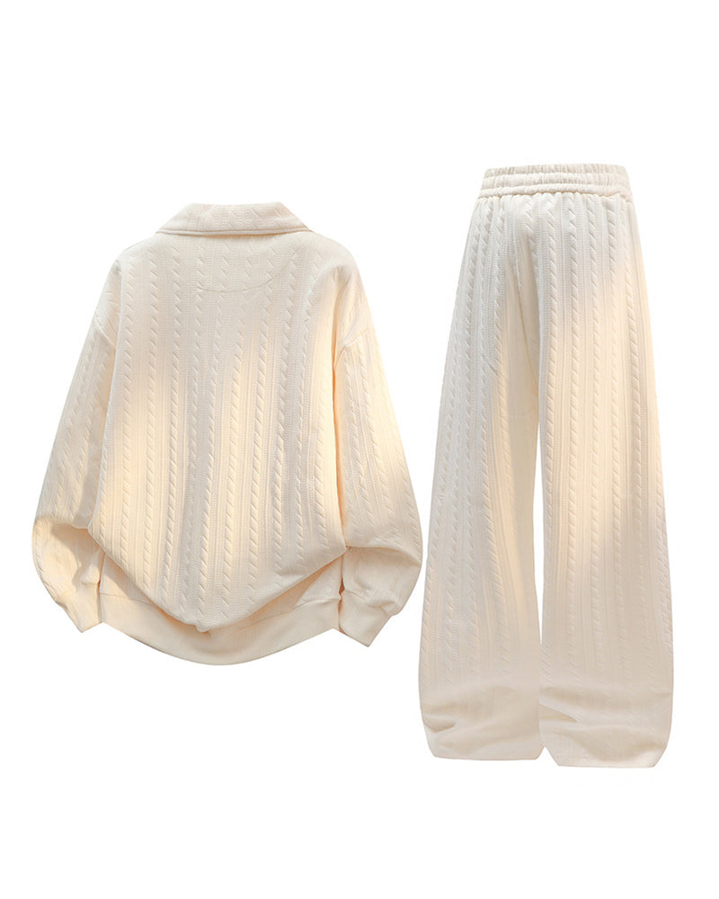 M-8XL Spring And Autumn Leisure Sports Suit Two-piece Set