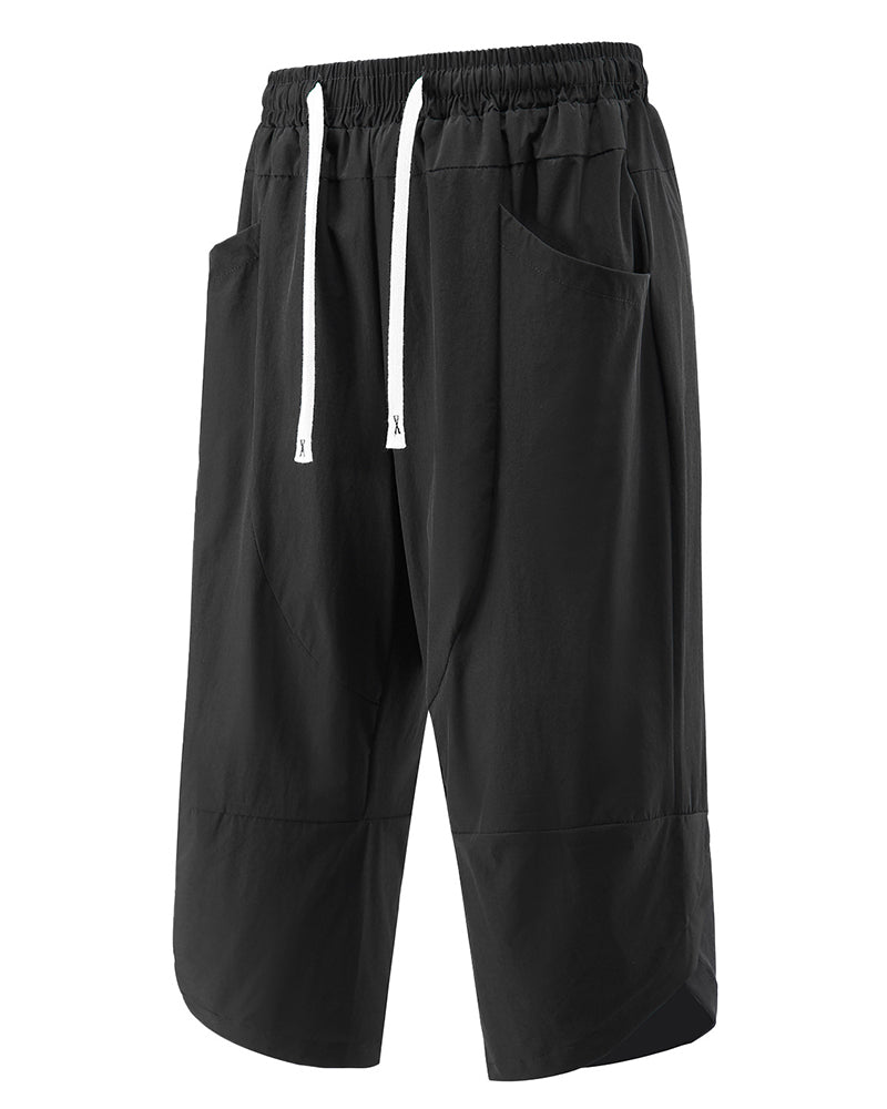 5XL-11XL Quick-drying Cropped Pants With Extra Fat And Loose