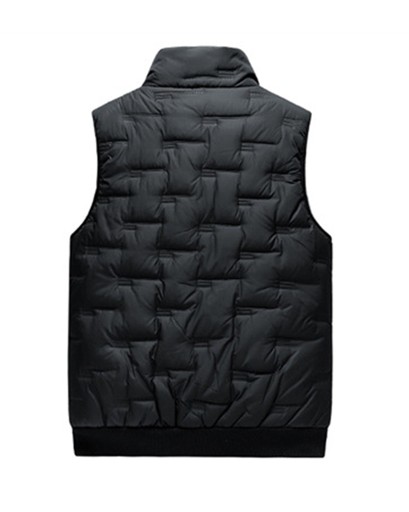 M-8XL Men's Plus Size Warm Cotton Hooded Sleeveless Jacket Vest