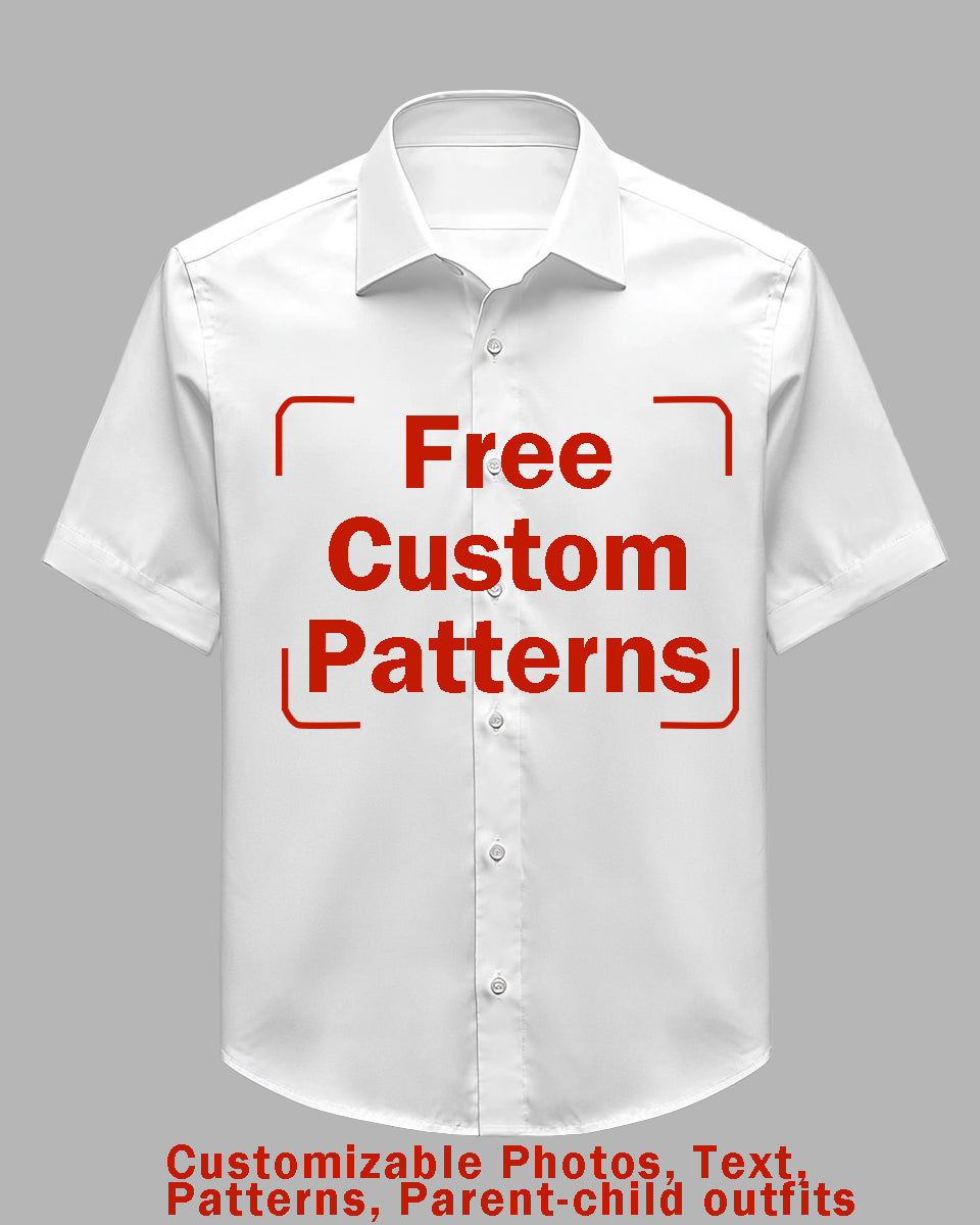 Customized Plus Size Short-sleeved Shirt (You Can Upload Pictures, Text, Logo, Etc. To Customize Your Interesting Short-sleeved Shirt)