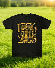 Printed T-shirt To Commemorate The 250 Anniversary Of The Founding Of The United States, 1776-2026