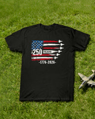 250 Anniversary Of The Founding Of The United States Jet Print T-Shirt