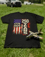 Black T-shirt For The 250 Anniversary Of The Founding Of The United States