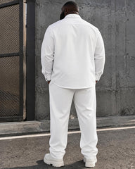Big & Tall Men's Ethnic Pattern Long Sleeve Shirt Pants Set