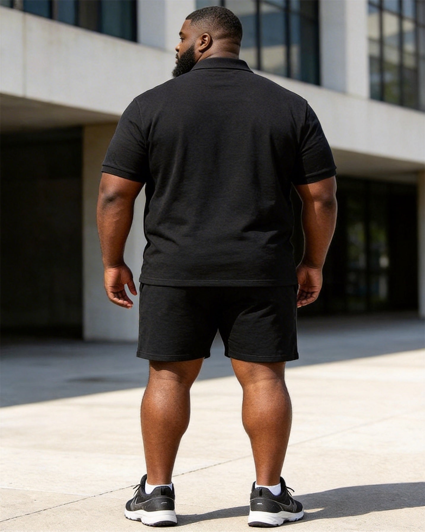 Big & Tall Men's Happy 15 Days After Juneteenth Day Printed Polo Shirt and Shorts Set
