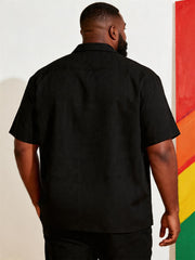 Big & Tall Men's Juneteenth1870 Print Short Sleeve Shirt