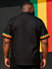 Big & Tall Men's Juneteenth 6.19 Printed Short-sleeved Shirt