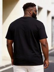 Big & Tall Men's "MY WIFE IS PERFECT" Bracket Fun Printed Round Neck Short Sleeve T-Shirt