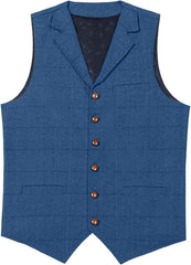 Big & Tall Men's Gentleman Business Casual Slim Fit Suit Vest XS-3XL