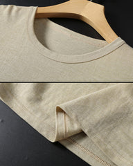 L-10XL Plus Fertilizer Increase Cotton And Linen T-shirt