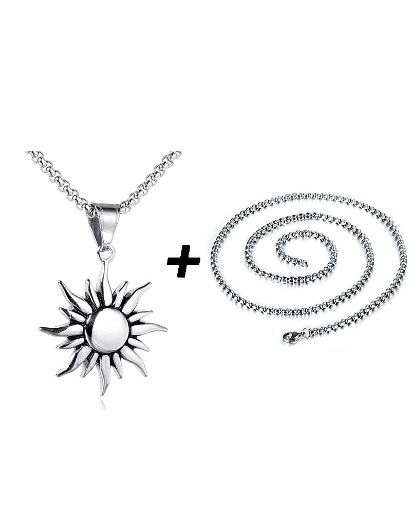 Men's Hip-Hop Sun Pendant Necklace