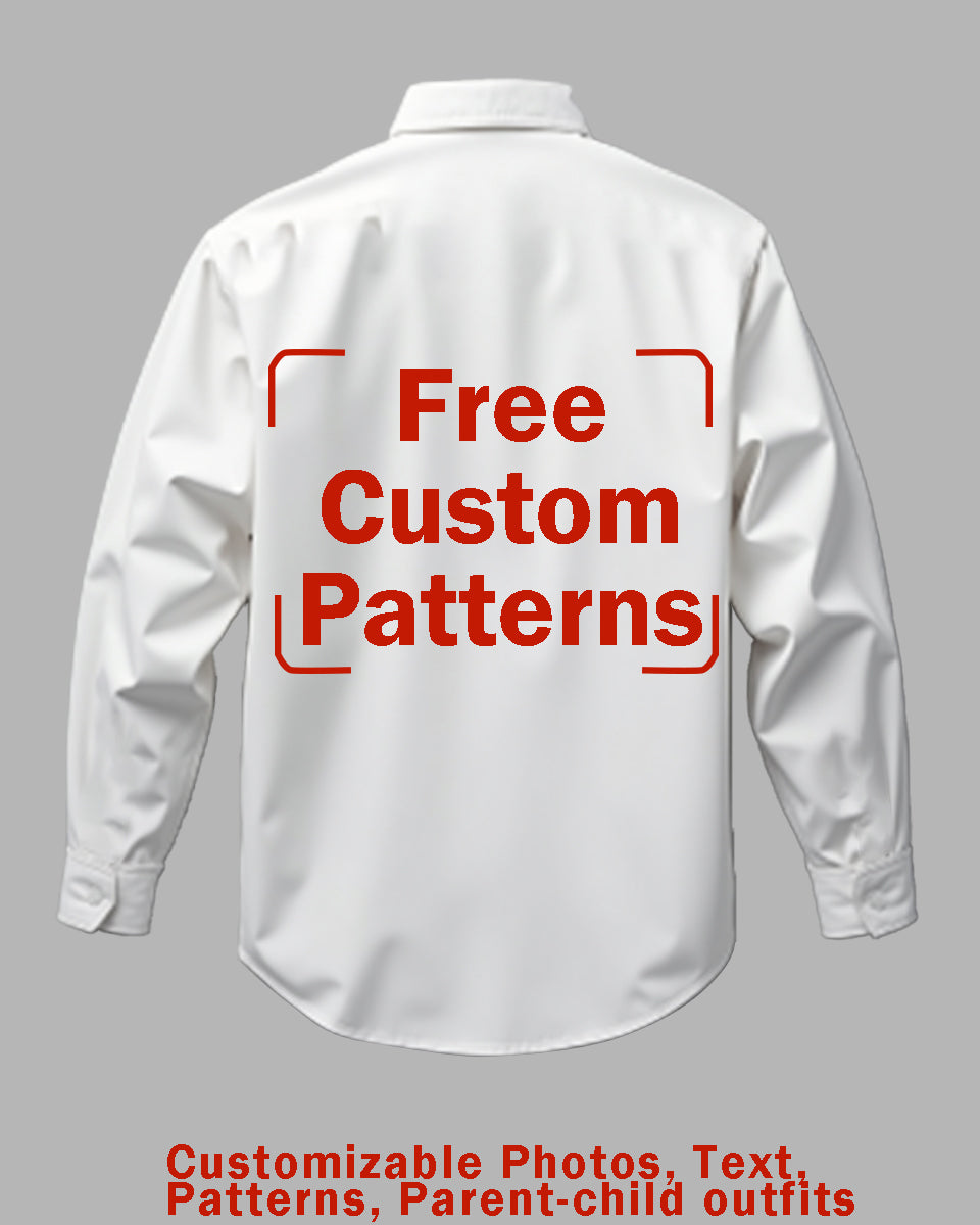 Customized Plus Size Long-sleeved Shirt (You Can Upload Pictures, Text, Logo, Etc. To Customize Your Interesting Long-sleeved Shirt)