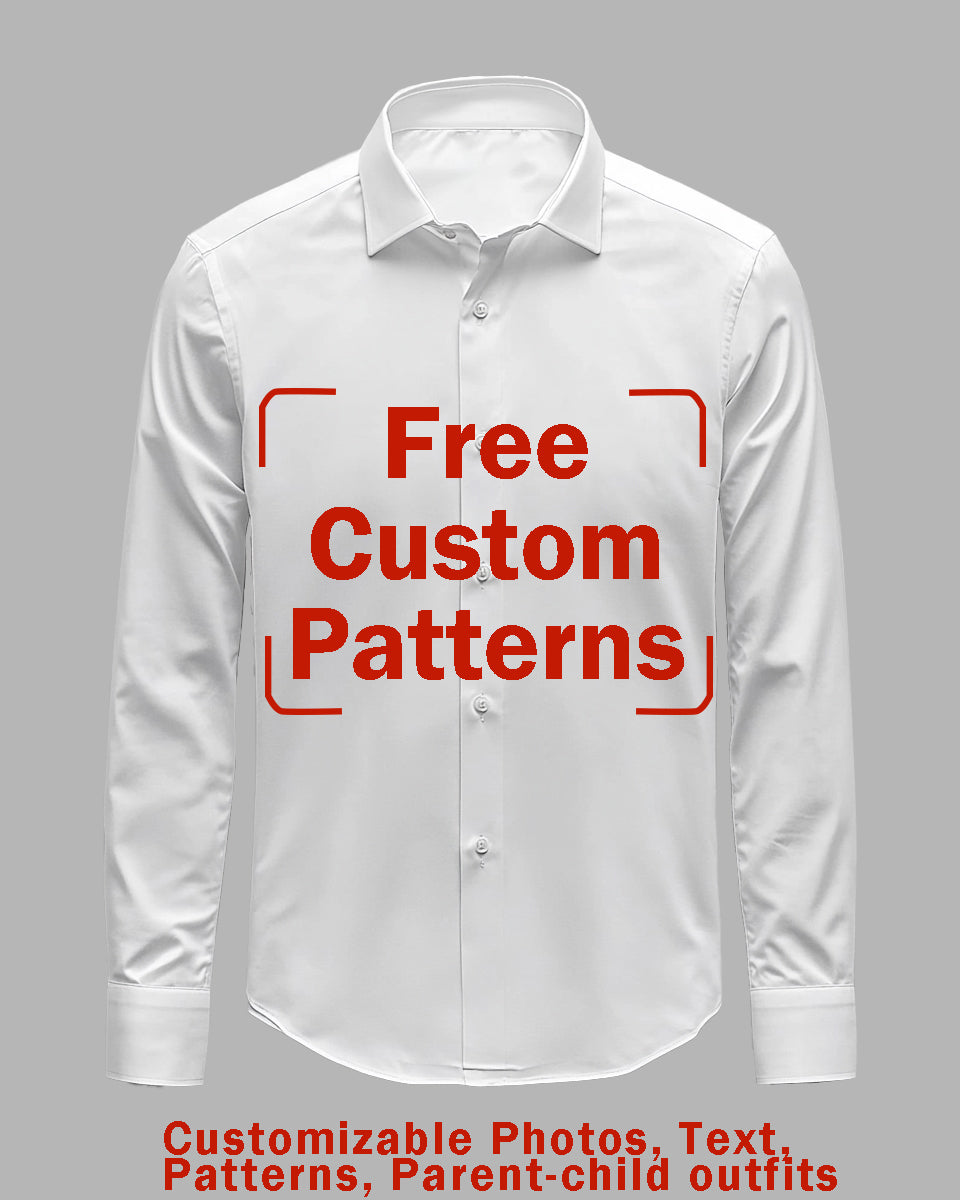 Customized Plus Size Long-sleeved Shirt (You Can Upload Pictures, Text, Logo, Etc. To Customize Your Interesting Long-sleeved Shirt)