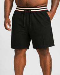 S-3XL Color-Bright Stripe Casual Hawaiian Shorts