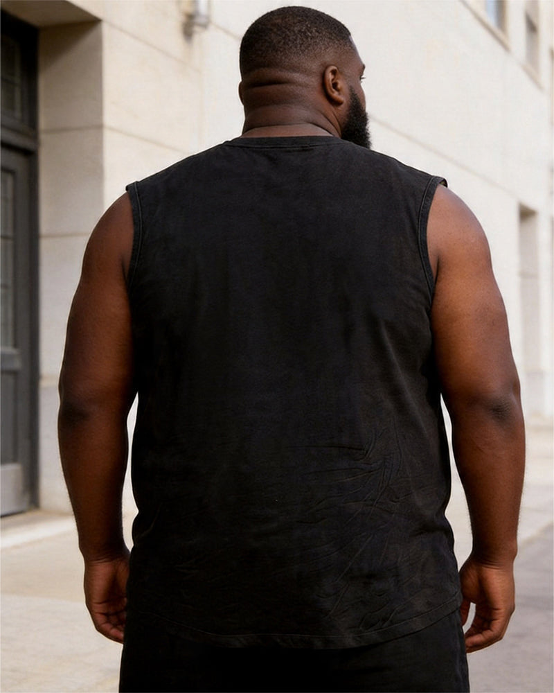 Big & Tall Men's Juneteenth 1865 Floral Print Round Neck Sport Vest