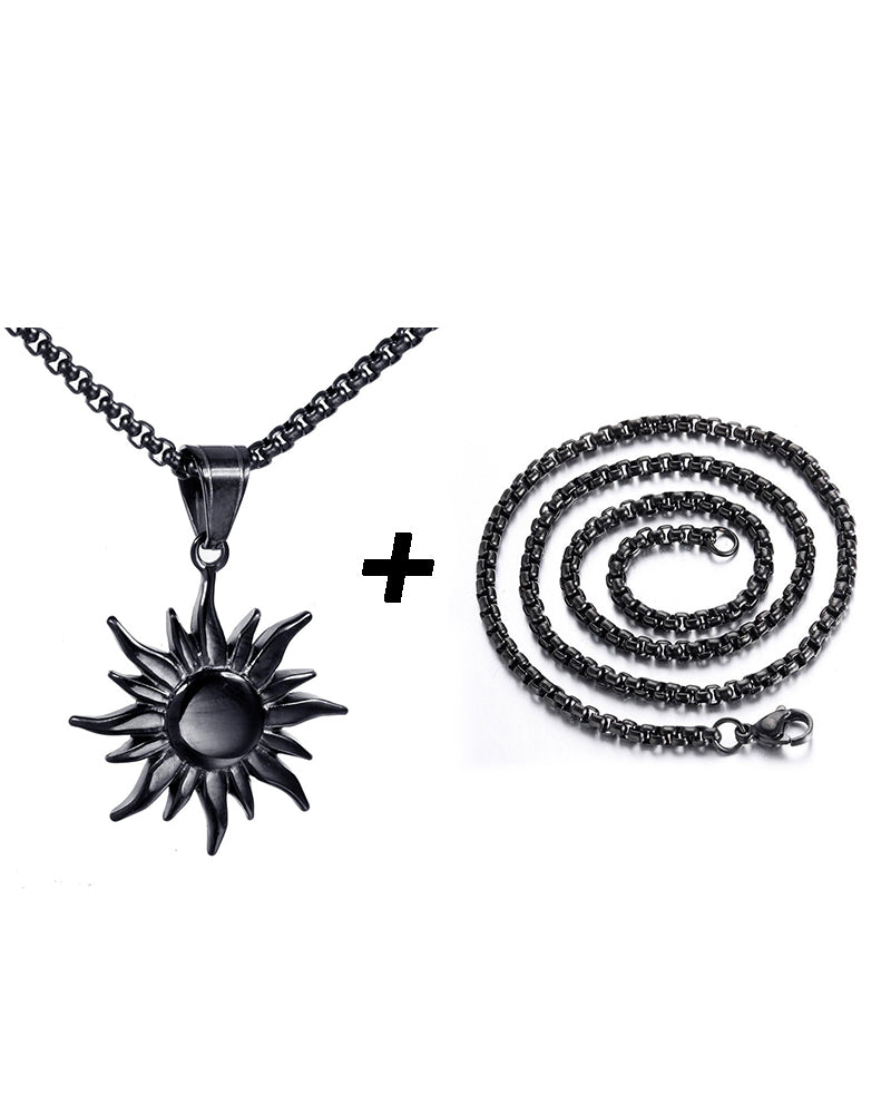 Men's Hip-Hop Sun Pendant Necklace