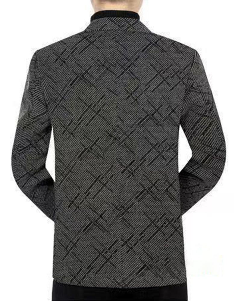 Big & Tall Men's Autumn And Winter Business Padded Suit Jacket L-4XL