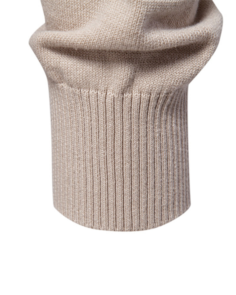 Big & Tall Men's Simple Jacquard Saffiano Crewneck Pullover Sweater S-2XL