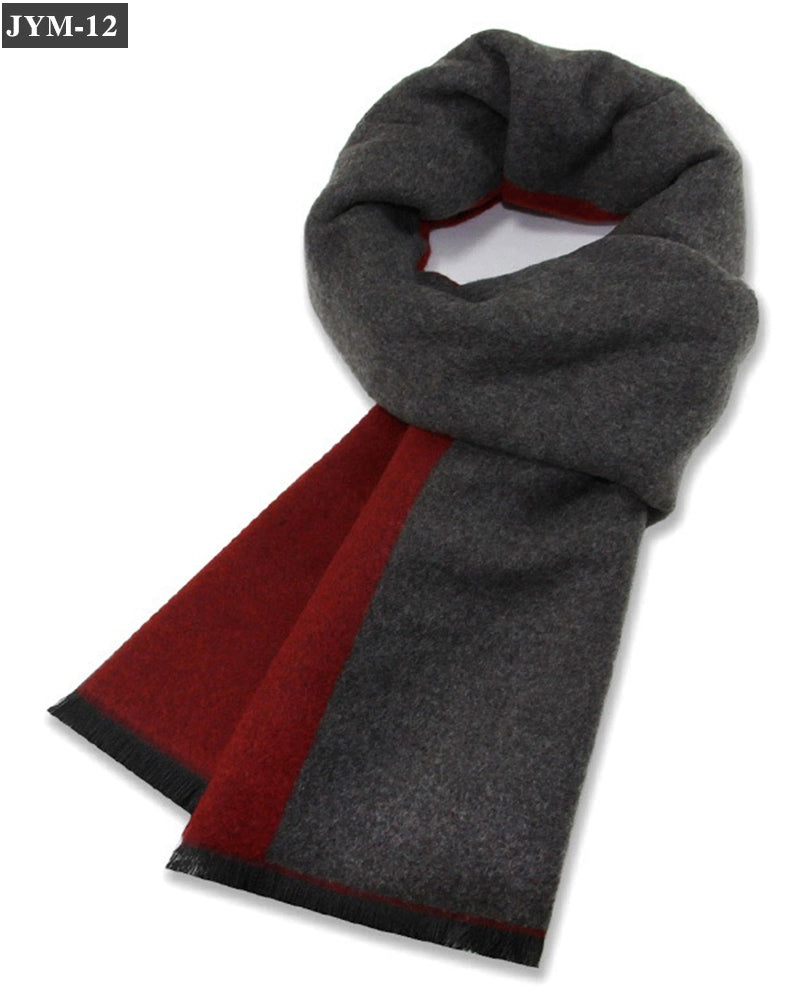 Men's Scarf Wool Blend Check Scarf