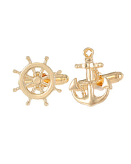 Creative New Men's Nautical Distinctive Rudder Cufflinks French Shirt Sleeve Nails Accessories