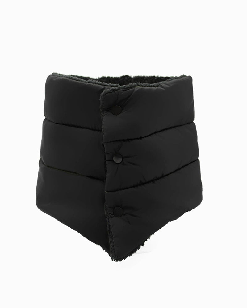 Autumn And Winter Outdoor Anti-splashing Water Plus Velvet Button Down Scarf