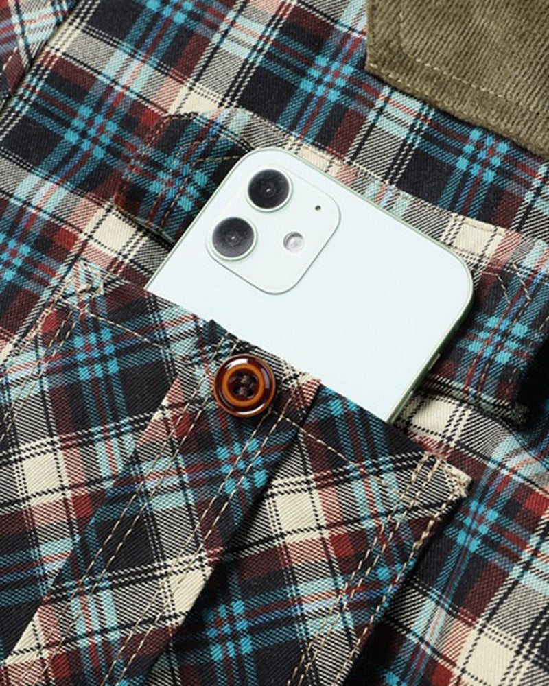 Big & Tall Men's Thickened Plaid Shirt Cotton Jacket M-4XL