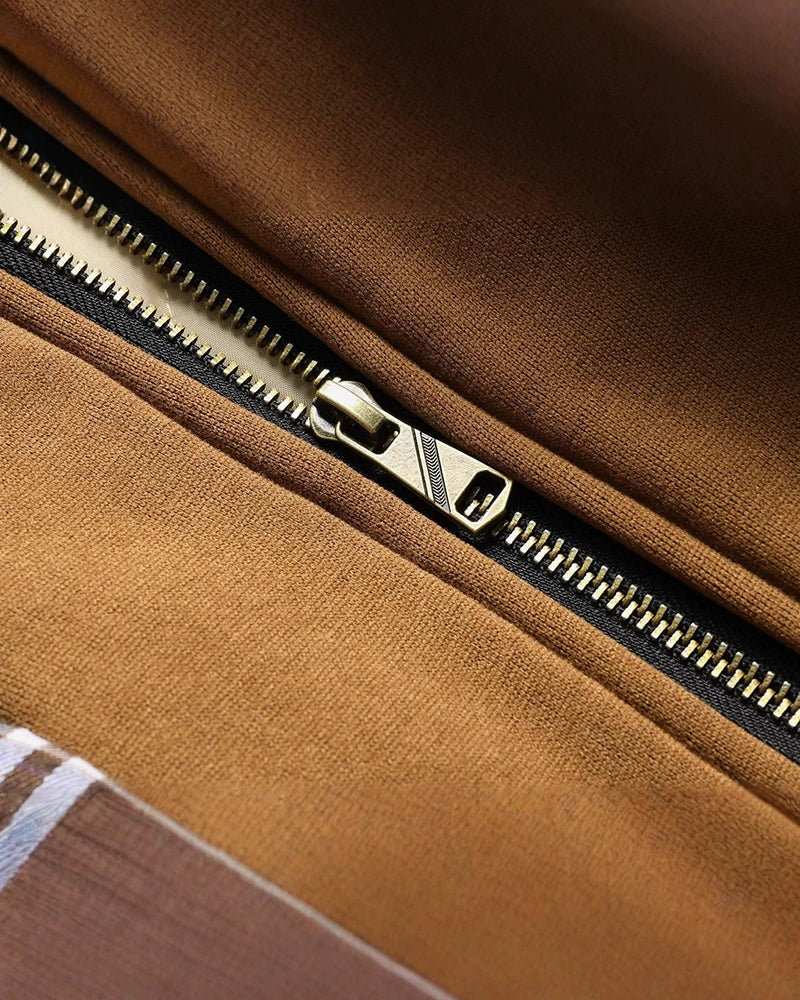 Big & Tall Men's Quilted Cotton Hooded Fake Two-Piece Jacket Coat S-3XL