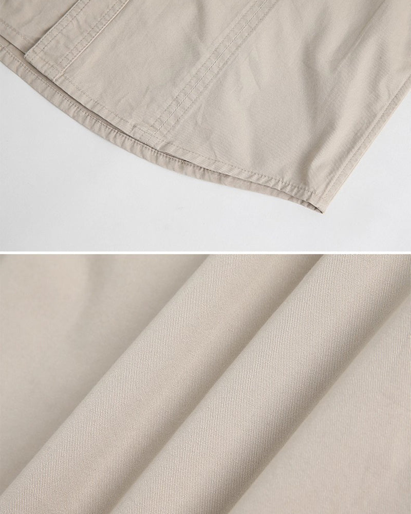 Big & Tall Men's Solid Color Pocket Long Sleeve Shirt M-6XL