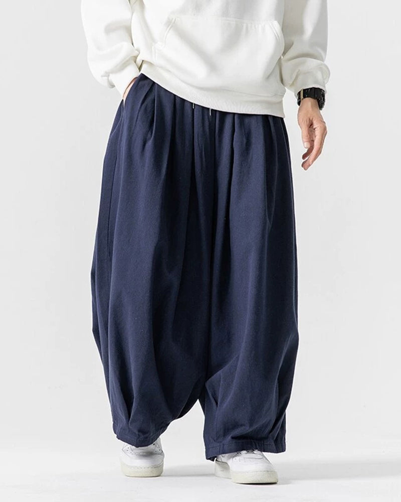 Big & Tall Men's Ultra-wide Loose Japanese Wide-leg Overalls M-5XL