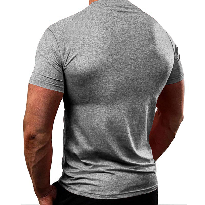 S-3XL Men's Crewneck Top Quick-drying Sports Short-sleeved T-shirt