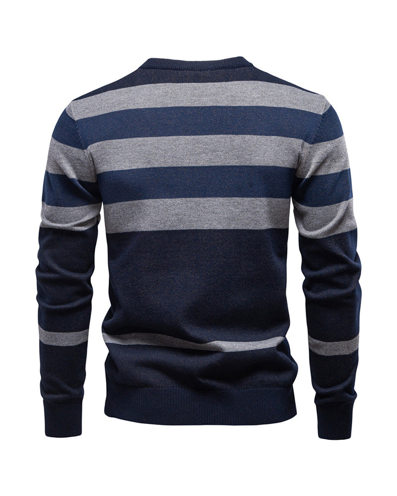 Big & Tall Men's Business Plaid Crewneck Sweater S-2XL