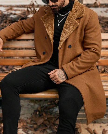 Big & Tall Men's Warm Thickened Plush Coat Coat S-2XL