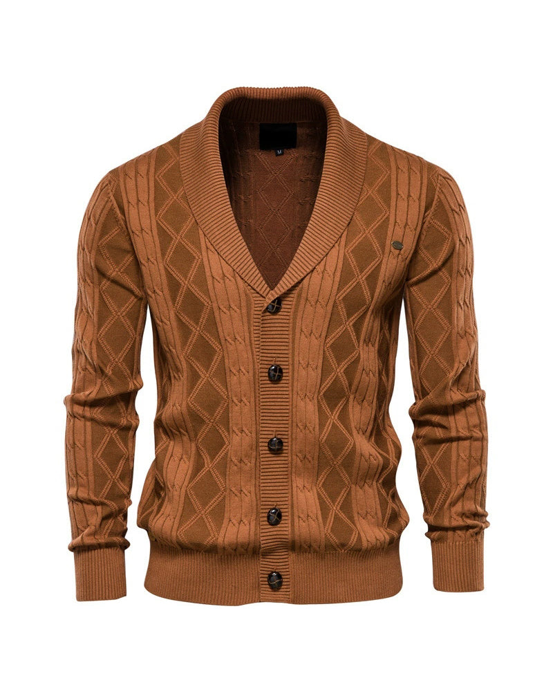 Big & Tall Men's V-Neck Long Sleeve Sweater Cardigan Coat M-3XL