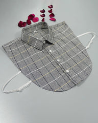 Autumn And Winter Cotton Plaid Fake Collar Decorative Collar