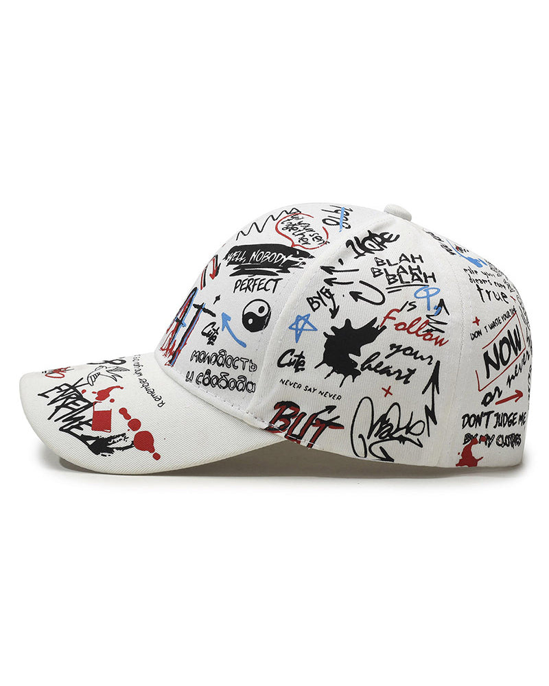 Graffiti Alphabet Print Cap