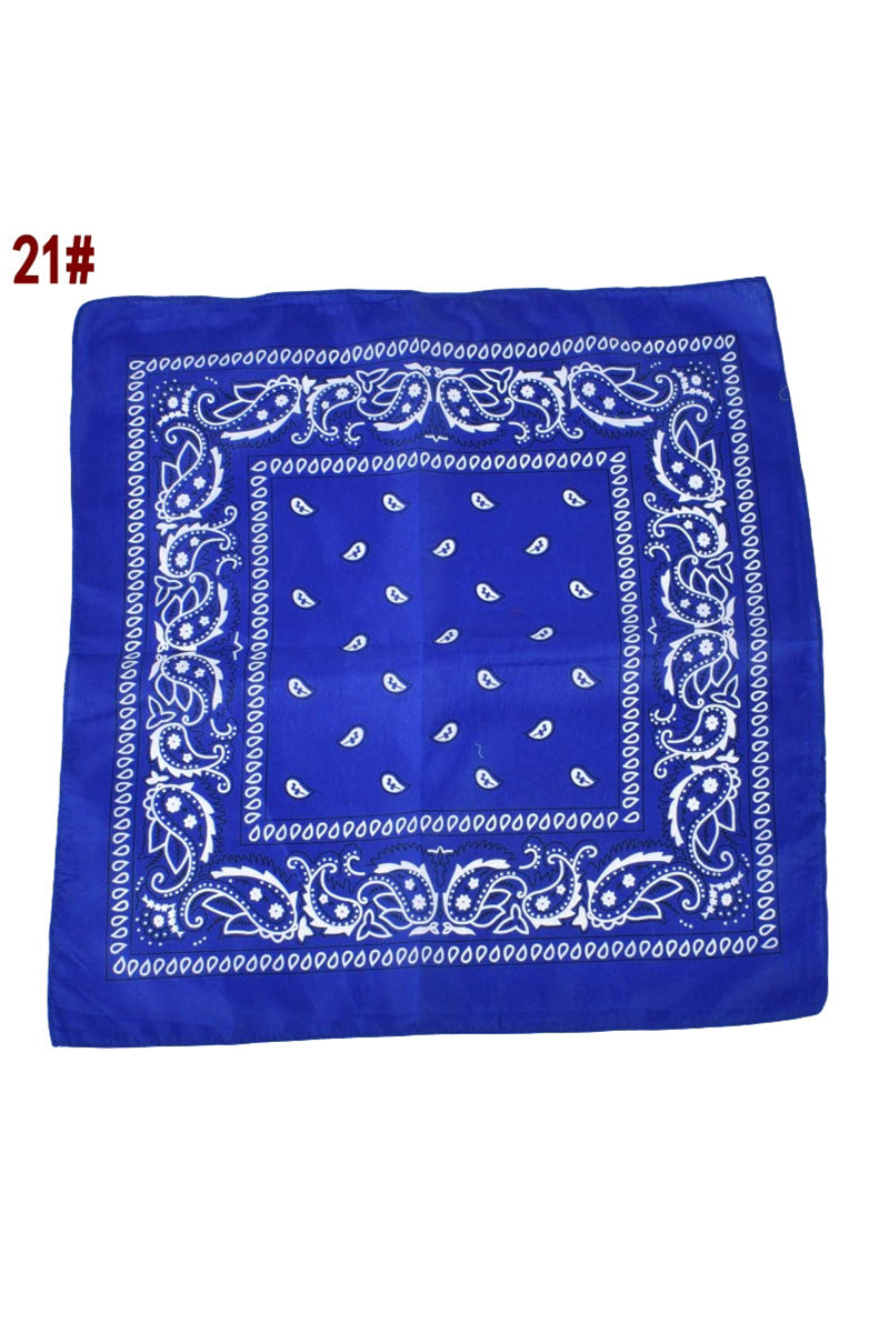Cashew Flower Paisley Pattern Hip Hop Multifunctional Printed Small Square Scarf
