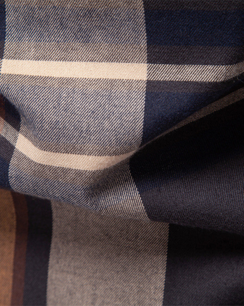 Big & Tall Men's Business Check Cotton Long Sleeve Shirt S-2XL