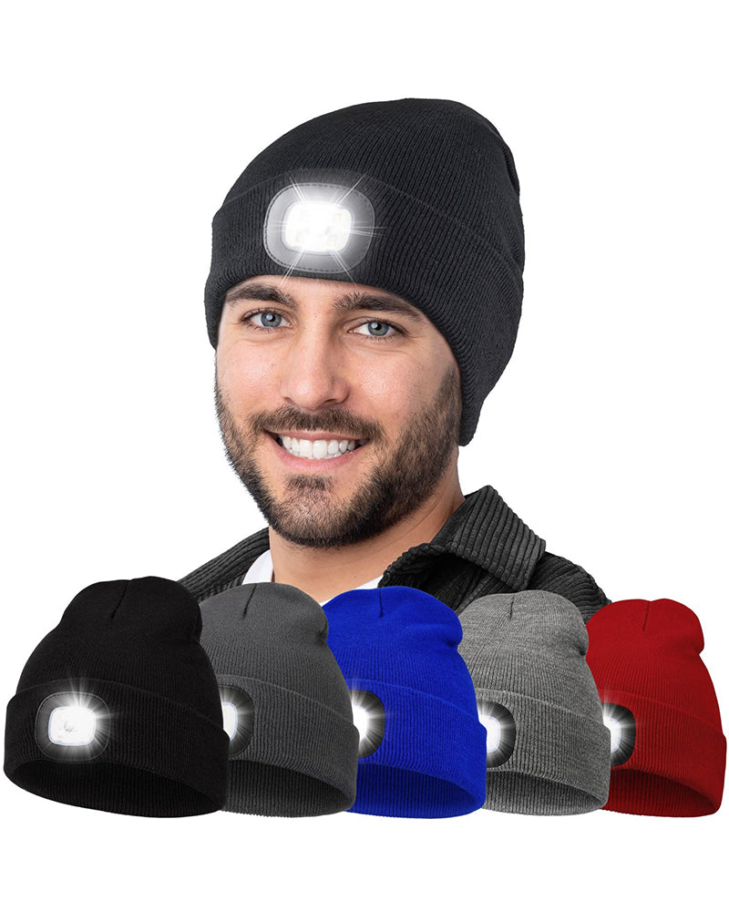 Rechargeable LED Lamp Removable And Washable Outdoor Knitted Hat