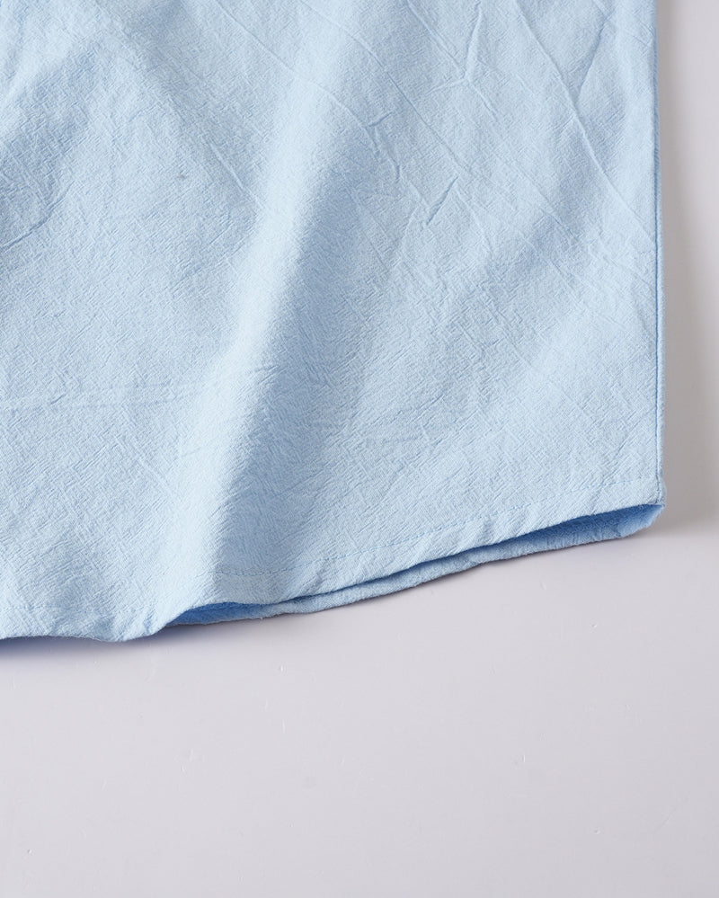 Big & Tall Men's Commuter Collar Solid Color Long Sleeve Shirt S-3XL