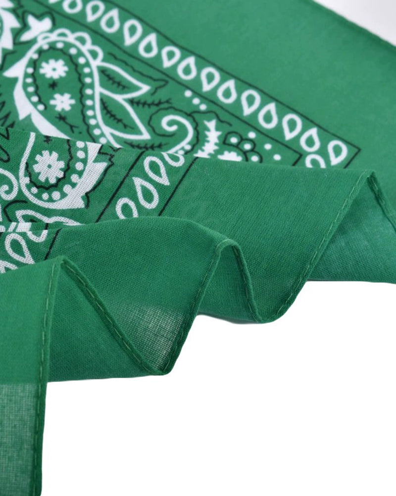 Cashew Flower Paisley Pattern Hip Hop Multifunctional Printed Small Square Scarf