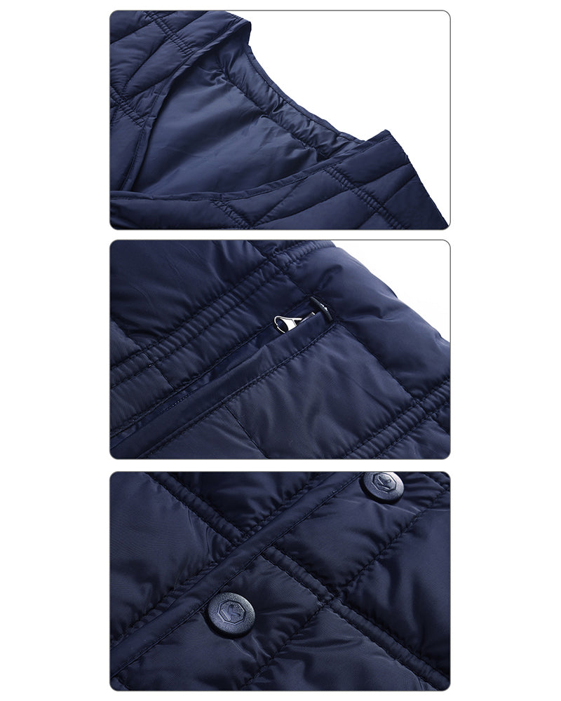 Big & Tall Men's Solid Color Warm Down Vest L-5XL