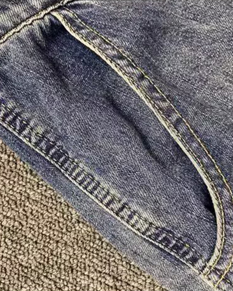 Big & Tall Men's Japanese Vintage Washed Jeans  M-8XL